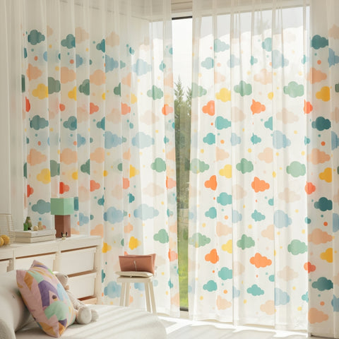 Patrones de nubes transparentes para dormitorio infantil