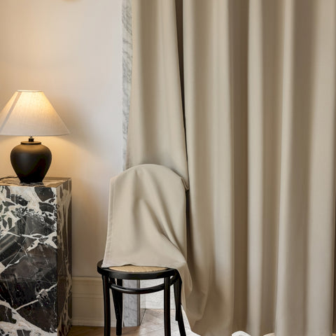 Cortina opaca beige arena