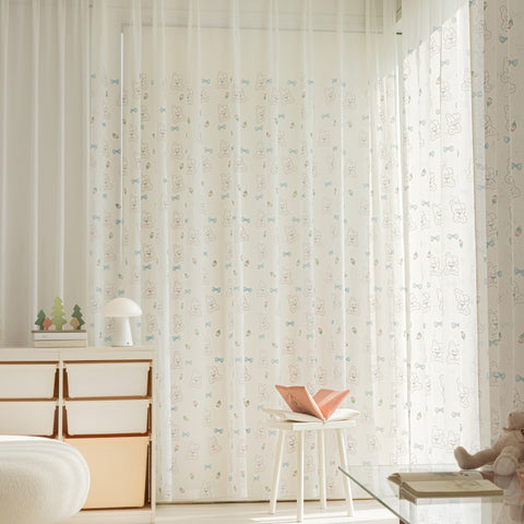 Patrones de conejos para habitación infantil transparentes