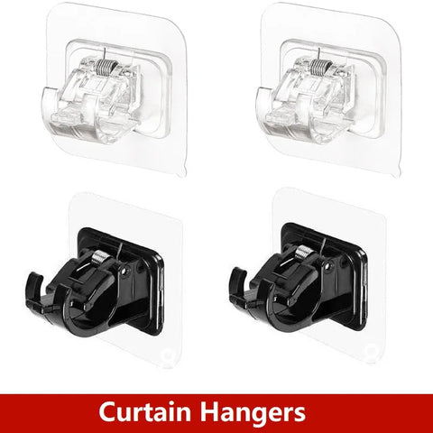 Soportes autoadhesivos para barra de cortina (2-4 piezas)