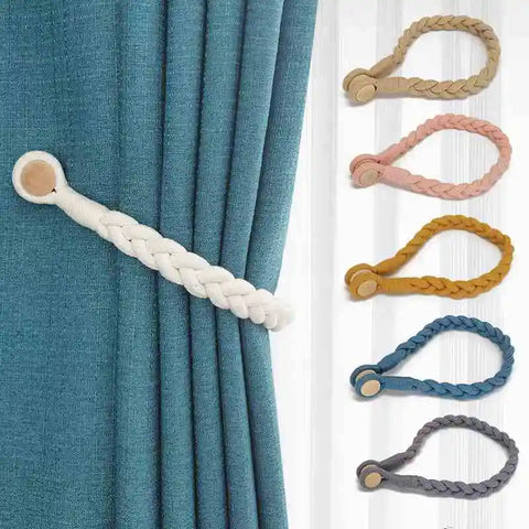 Elegante alzapaños magnéticos para cortinas.