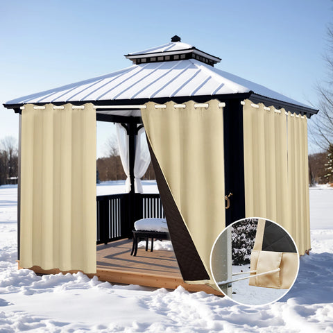 Cortina exterior aislante beige