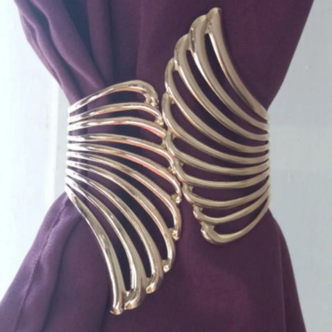 Alzapaños de Cortina Metálico Alas Brillantes 1 Pieza