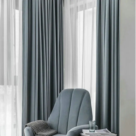Cortina elegante gris antracita
