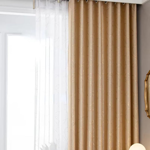 Salón Elegante Cortina Dorada