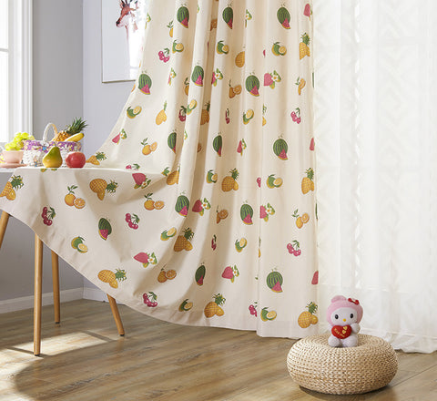 Cortina infantil Estampados de frutas