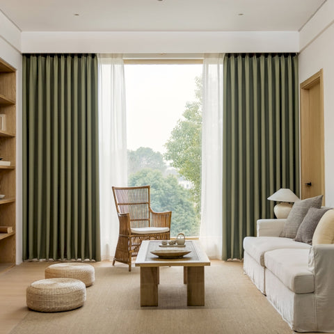 Cortina aislante de chenilla jacquard para salón