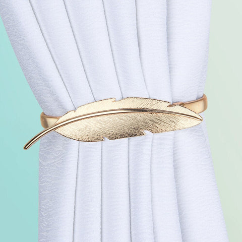 Alzapaños de cortina dorados