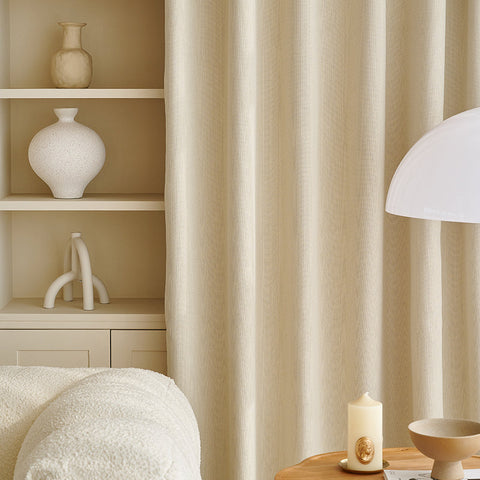 Cortina de lino beige