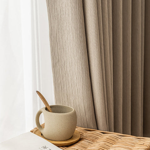 Cortina marrón beige