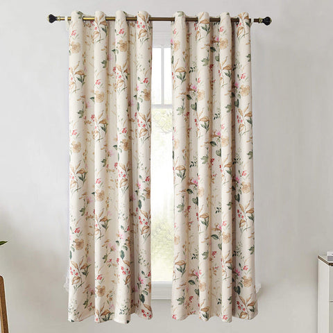 Cortina floral blanca