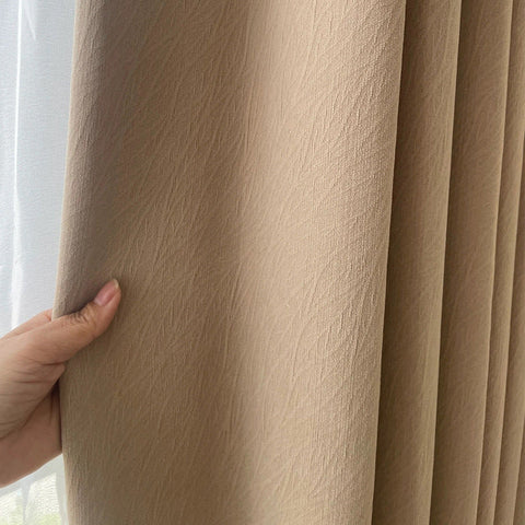 Cortina de chenilla beige