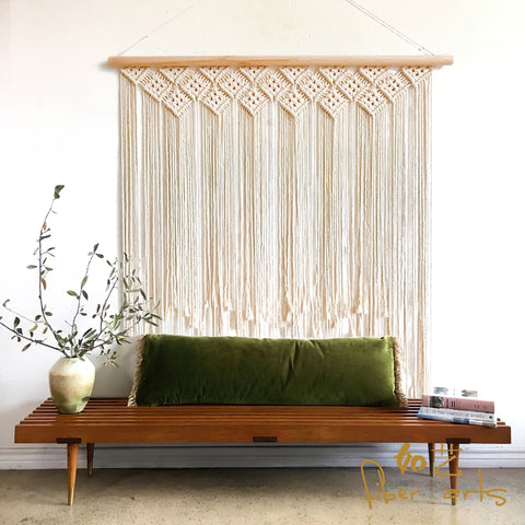 Cortina de hilo macramé </br> (L115cm x H100cm)