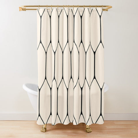 Cortina de ducha con estampado geométrico (largo 180 cm x alto 200 cm)