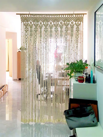 Cortina de puerta de macramé <br /> (L60cm x 230cm)