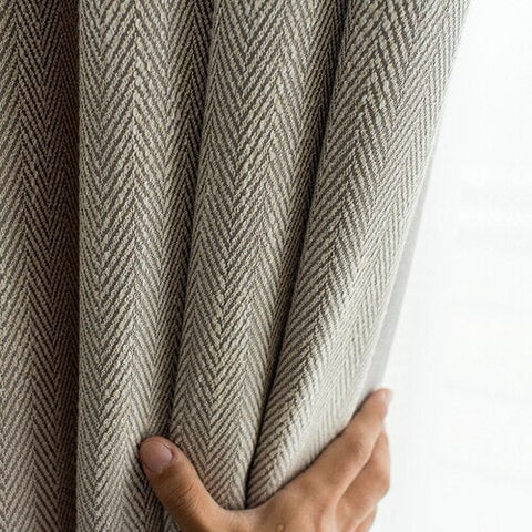 Cortina de lino gris
