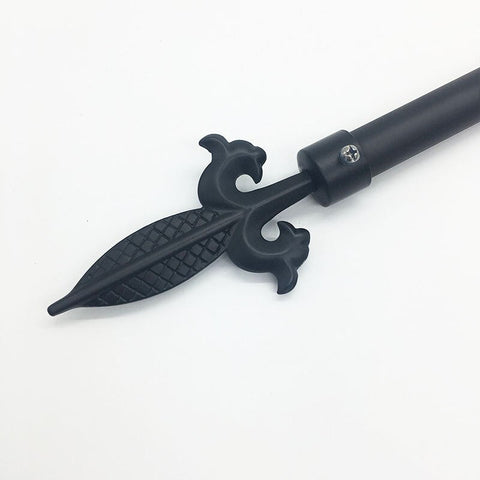 Barra de cortina negra (65-190 cm)