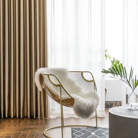 Cortina opaca Beige dorado
