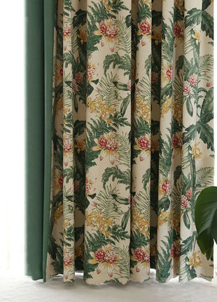 Cortinas tropicales de elegancia floral