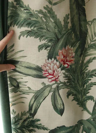 Cortinas tropicales de elegancia floral