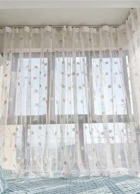 Voilage Chambre Blanc Fleurs