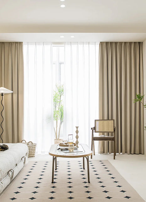 Rideau Elegant Velours Beige