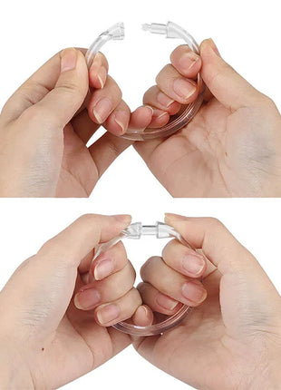 Anillas de plástico para cortinas de ducha – Juego de 12