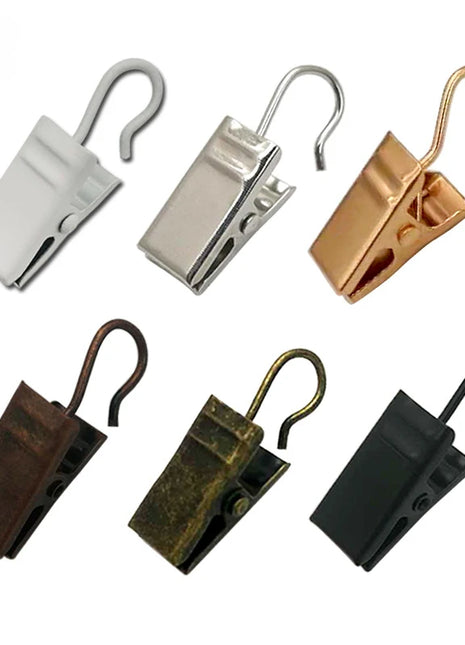 Clips para ganchos de cortina - Juego de 10 piezas