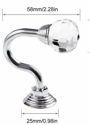 Ganchos de pared con cristal – Juego de 2
