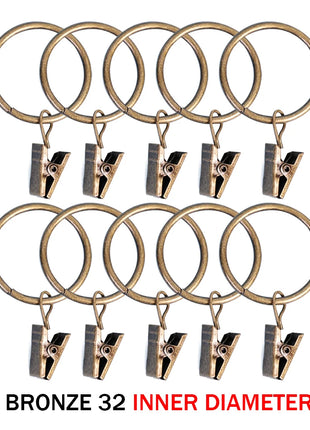 Anillos de clip de cortina (10 piezas)