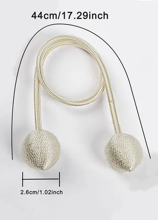 Alzapaños magnéticos para cortinas con bolas (2 unidades)