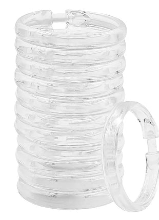 Anillas de plástico para cortinas de ducha – Juego de 12