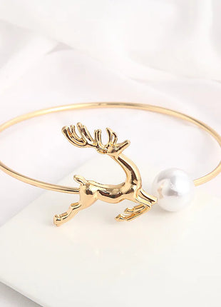 Elegante alzapaños de cortina con ciervos y perlas