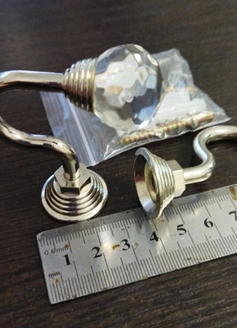 Ganchos de pared con cristal – Juego de 2