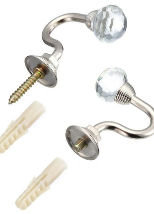 Ganchos de pared con cristal – Juego de 2