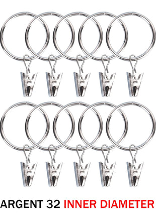 Anillos de clip de cortina (10 piezas)