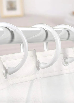 Anillas de plástico para cortinas de ducha – Juego de 12