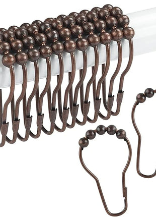 Ganchos de bolas de latón para cortinas de ducha (12 piezas)