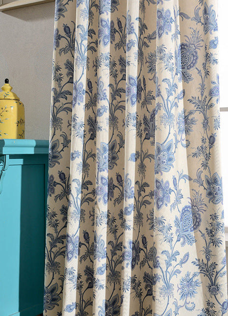 Rideau Blanc et Bleu Cuisine