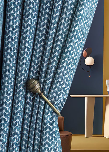 Rideau Bleu Motif