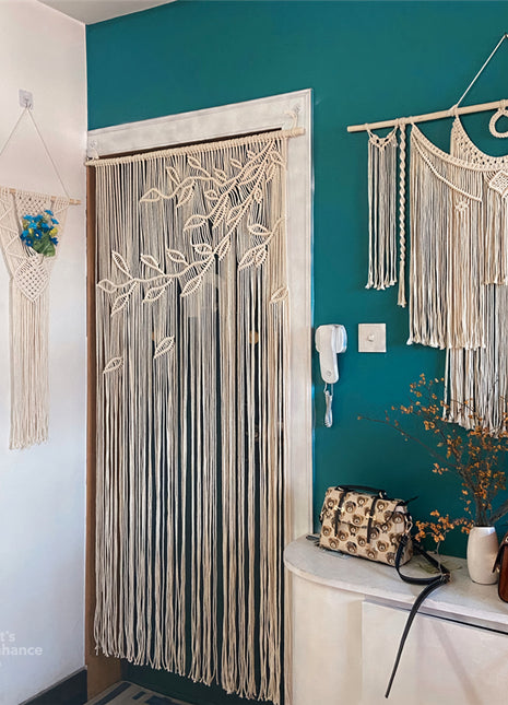 Rideau Macrame Blanc </br> (L95cm x 200cm)