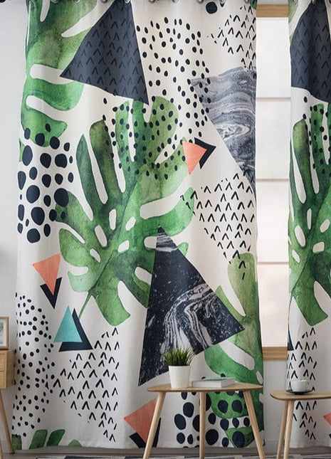 Rideau Occultant Motif Feuille