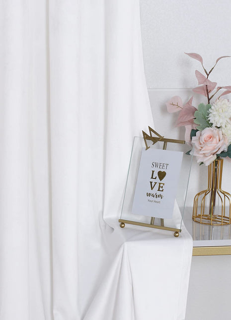 Rideau Velours Blanc