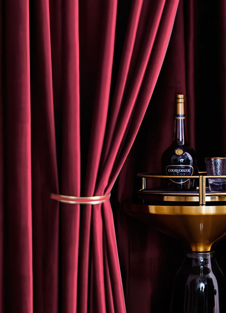 Rideau Velours Rouge