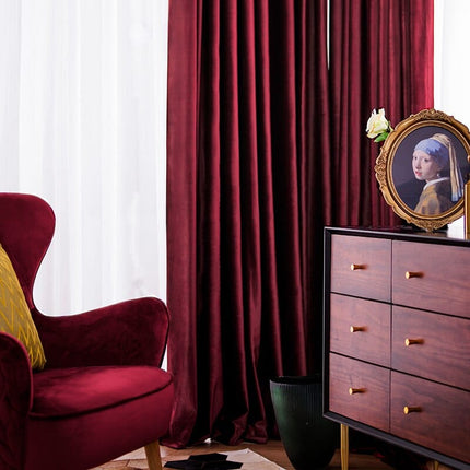 Rideau Velours Rouge