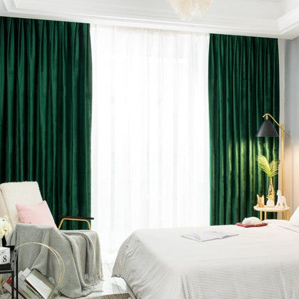 Rideau Velours Vert