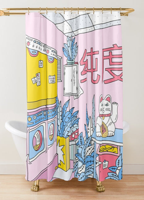 Rideau de Douche Japonais  (L180cm x H200cm)