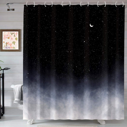 Rideau de Douche Motif Lune  (L180cm x H200cm)
