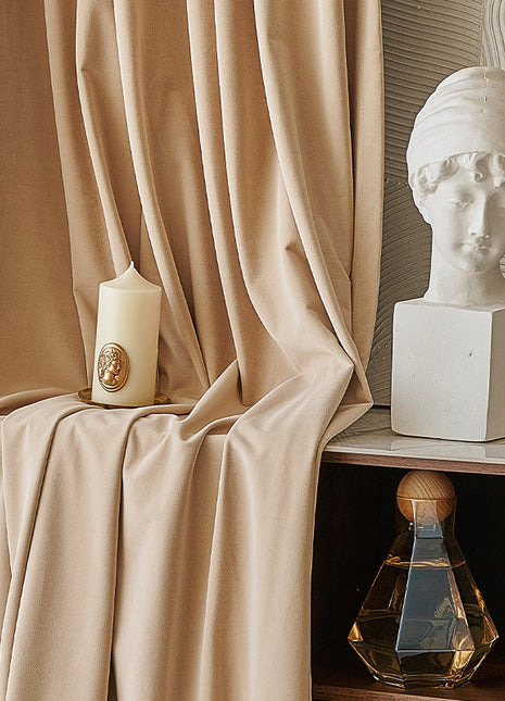 Rideau en Velours Beige