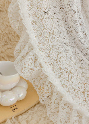 Voilage Brodé Vintage Blanc